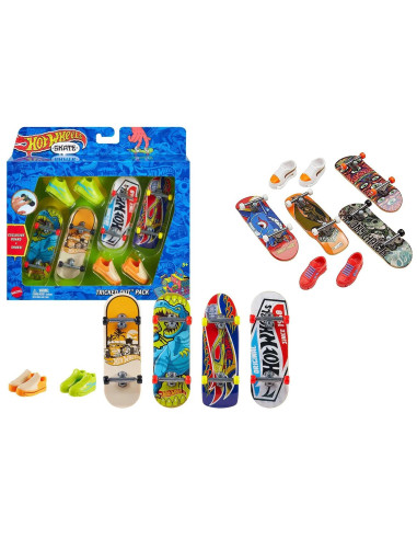 Hot Wheels Skate Fingerboard Pack 4 pz