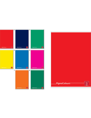 Maxi quaderno Pigna Colours 80gr Rigatura 5M 10 pezzi