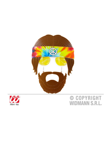 Occhiali Hippie con barba Widmann