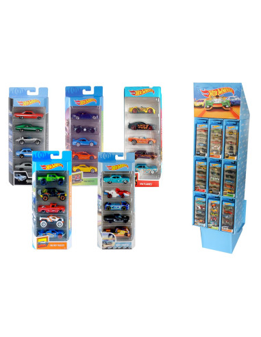 Hot Wheels Auto 5 modelli Box 50pz