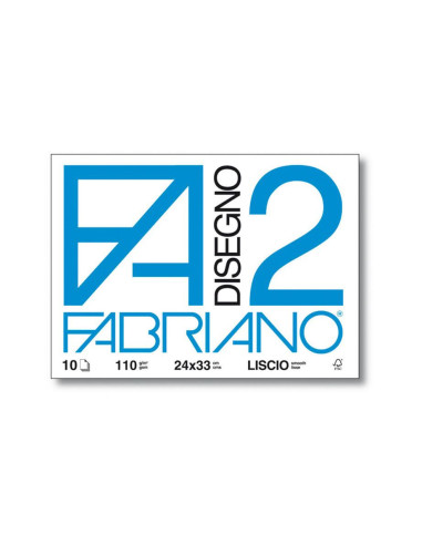 Album F2 da Disegno Liscio Fabriano 24x33 cm 10 pezzi