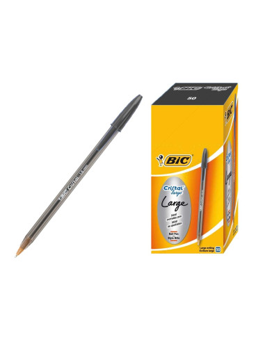 Penna bic cristal large nera cf.50